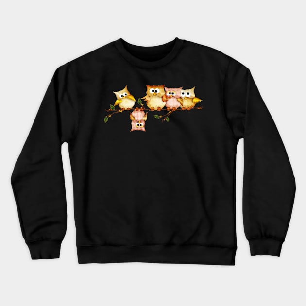 Cute Owl Crewneck Sweatshirt by tzolotov